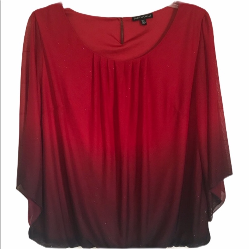 Beautiful Red/Black Blouse